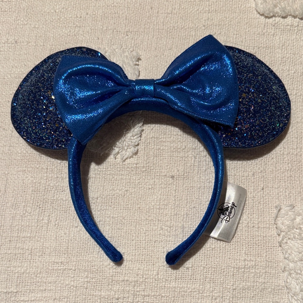 Disney Royal Blue Glitter Minnie Ears Headband - Picture 2 of 5